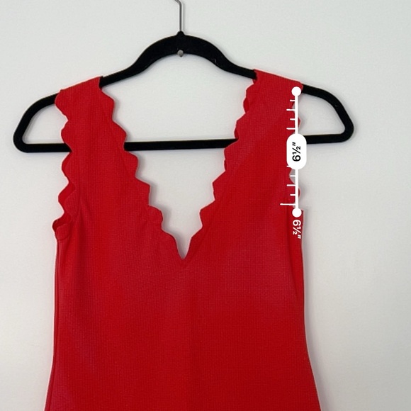 Marysia Antibes Scallop Red Swim Dress Cover Up Size Small Luxury Resort Wear - Picture 5 of 13